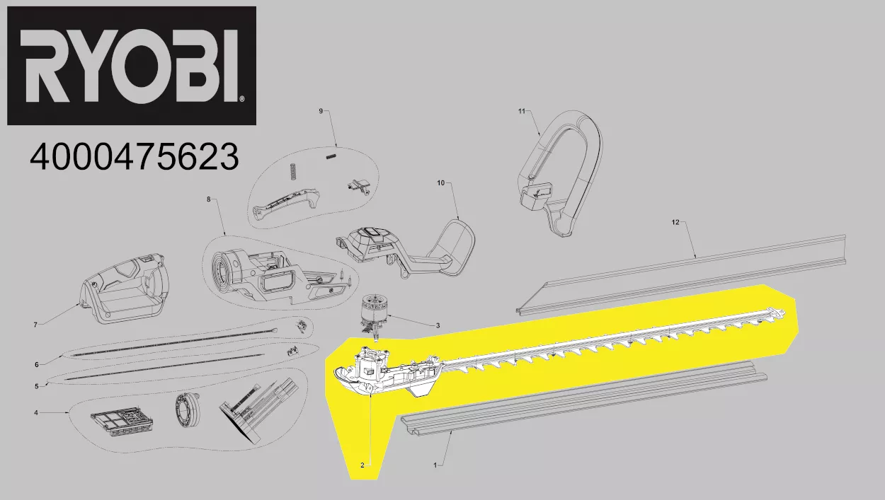 jeu de lames réf. 5131044879 taille-haie Ryobi